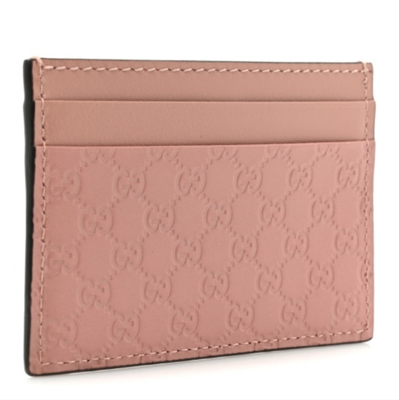 Gucci Accessories - NEW GUCCI Microguccissima Card Holder Wallet in Soft Pink